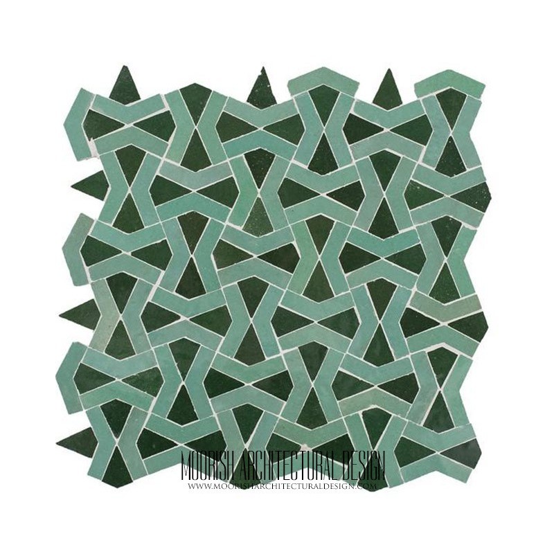 Green Moorish Bathroom Tile