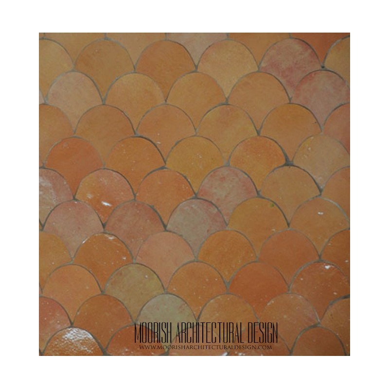Moroccan fish scales pool tile