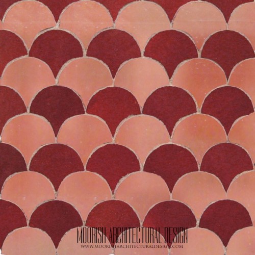 Red Fish Scales Tile