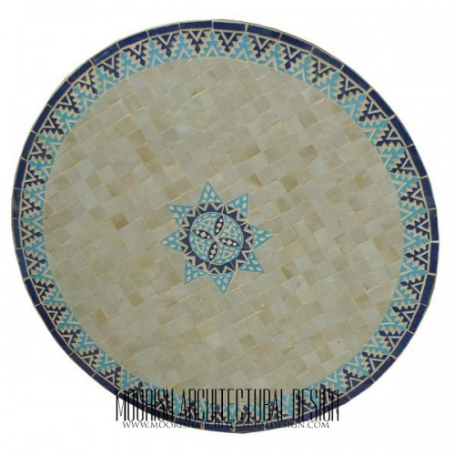 round moroccan mosaic table