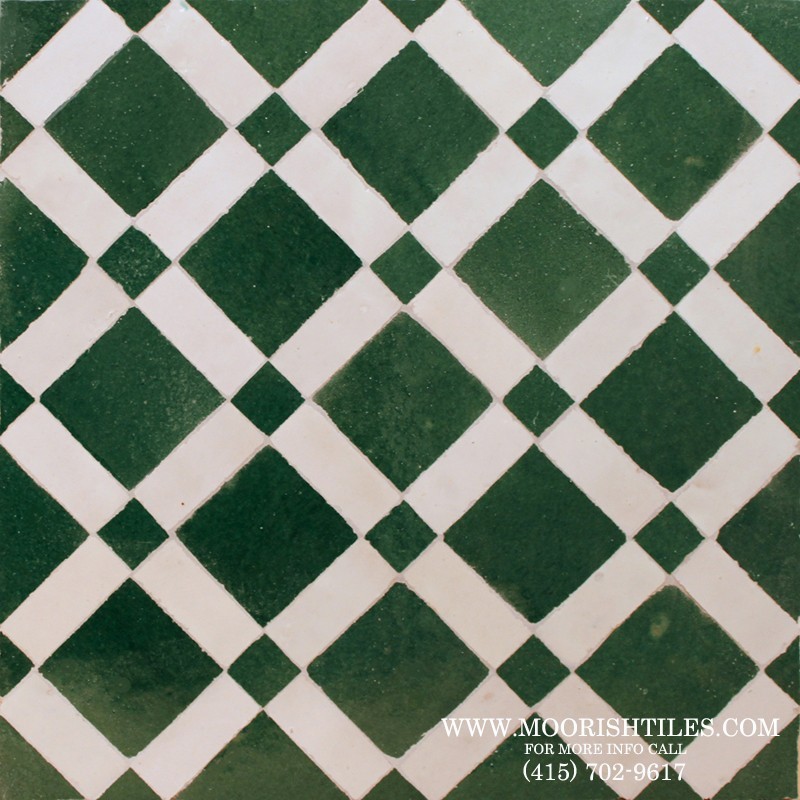 Green Moroccan Tile Pattern