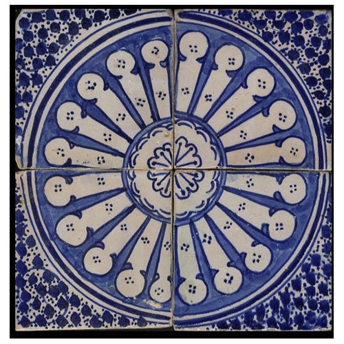 Blue Moroccan Tile Santa Barbara California