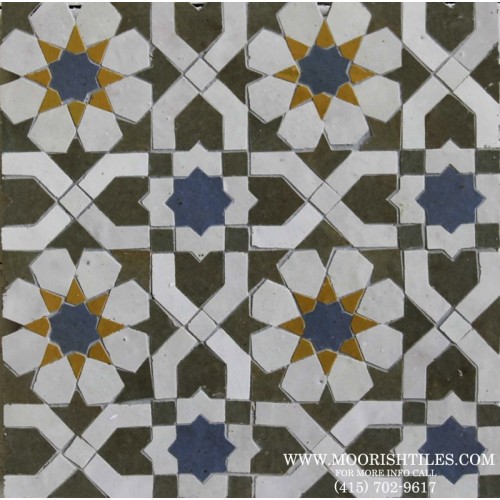 Moroccan pool deck tile