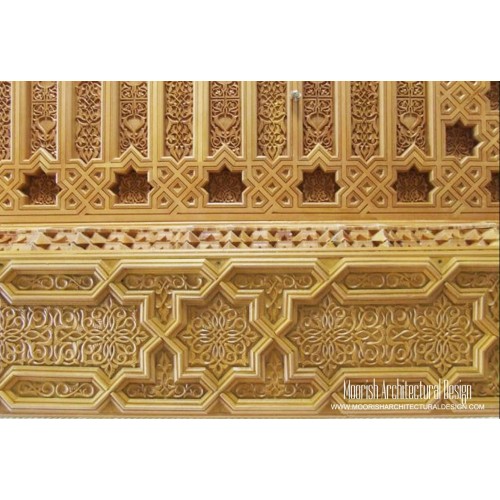 Moroccan Carved Wood Panel 05