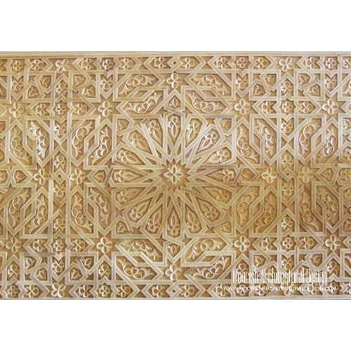 Moroccan Carved Wood Panel 06