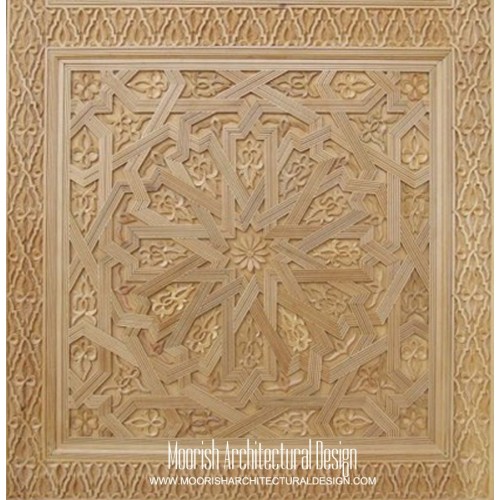 Moroccan Carved Wood Panel 07