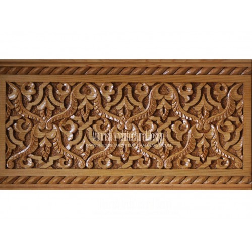 Moroccan Carved Wood Panel 11